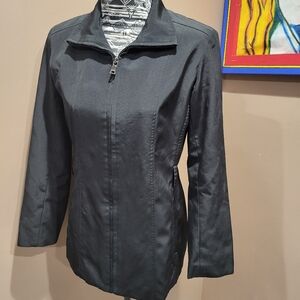 Andrew Marc New York Black Water Resistant Zip Up Jacket sz XS